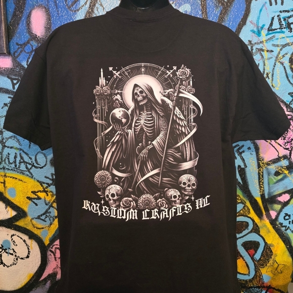 Kustom Crafts LLC Santa Muerte graphic t-shirt - Picture 3 of 3